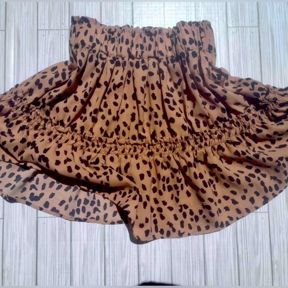 Cheetah ruffle skirt